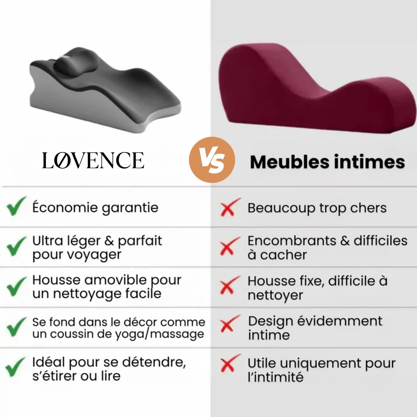 Coussin Intime ergonomique